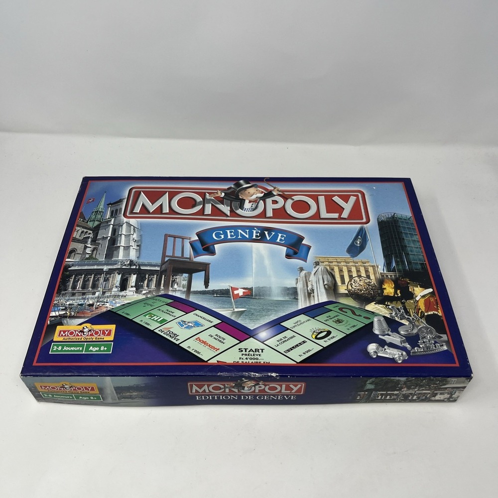Monopoly GENEVE (French) Winning Moves France 2001 Complete